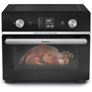 Moulinex Easy Fry air fryer, multicuiseur et four, 20 L, 10 programmes, friteuse sans huile, 3 niveaux de cuisson, compact, extra crisp, noir, AL605820(Noir)