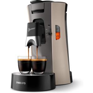 Philips CSA240/31 Machine à Café à dosettes SENSEO Select Eco, Intensity Plus, Cream Plus, Fonction Memo – 100ml, Nougat(Black)