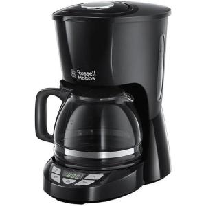 Russell Hobbs Cafetière filtre [Programmable, Technologie WhirlTech pour extraction & arôme optimaux] Textures (10 tasses, verseuse en verre 1,25L, plaque chaude, auto-off) 22620-56(Cafetière filtre)