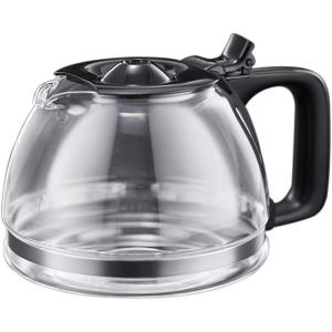Russell Hobbs Cafetière filtre [Programmable, Technologie WhirlTech pour extraction & arôme optimaux] Textures (10 tasses, verseuse en verre 1,25L, plaque chaude, auto-off) 22620-56(Carafe en Verre)
