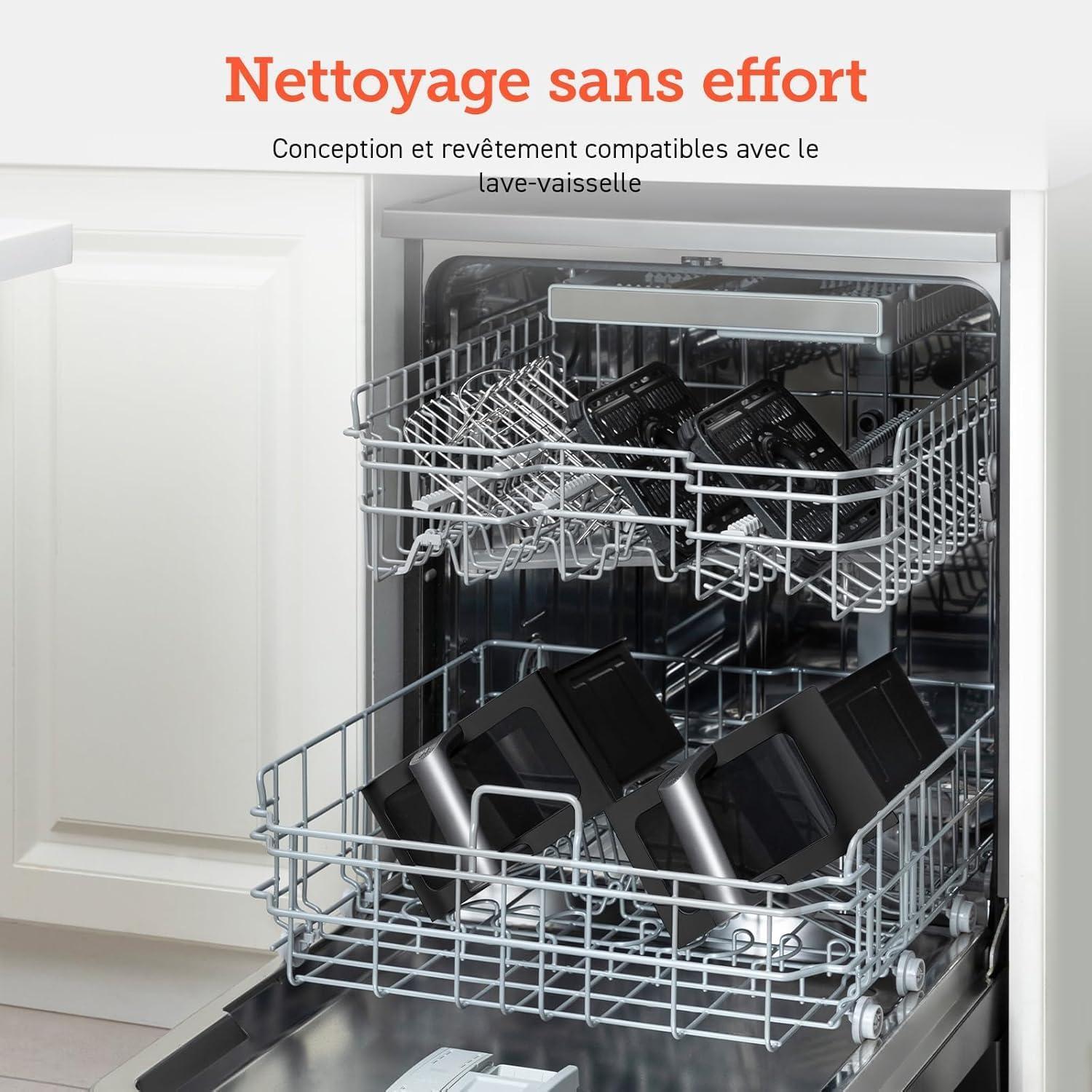 imageCOSORI Air Fryer 2 Compartiments 85L 8en1 Airfryer Friteuse Sans Huile 71 Defficacit nergtique 85 de Carburant En Moins 55 Plus Rapide 8 Portions Va au Lavevaisselle NoirNoir