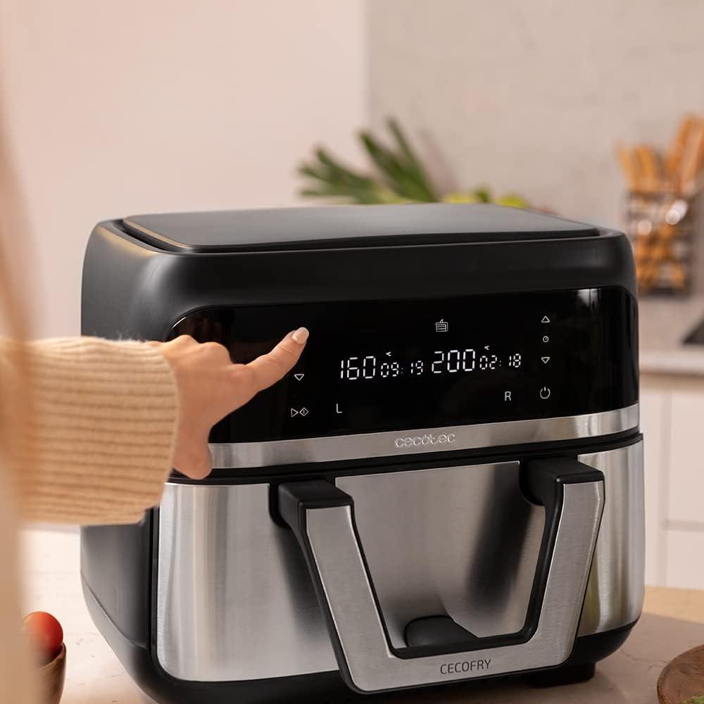 imageCecotec Friteuse sans Huile de 8 L Cecofry Supreme 8000 Air Fryer de 1800 W 10 Menus Technologie Perfect Cook Temprature Rglable 30C 200C Commande TactileAcier Inoxydable