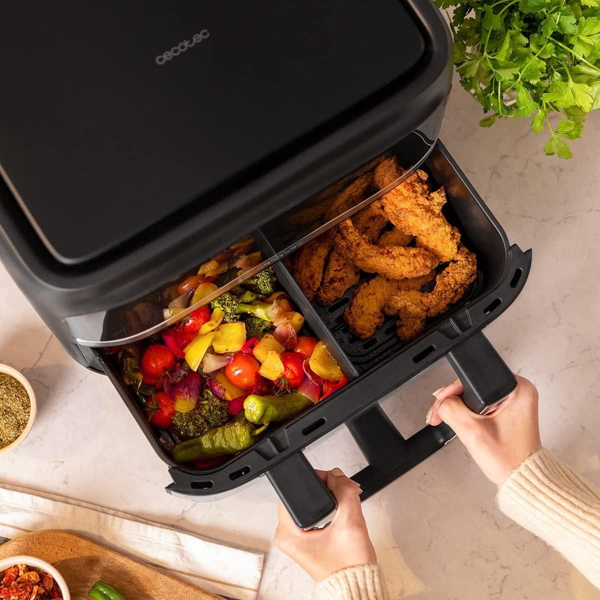 imageCecotec Friteuse sans Huile de 8 L Cecofry Supreme 8000 Air Fryer de 1800 W 10 Menus Technologie Perfect Cook Temprature Rglable 30C 200C Commande TactileAcier Inoxydable