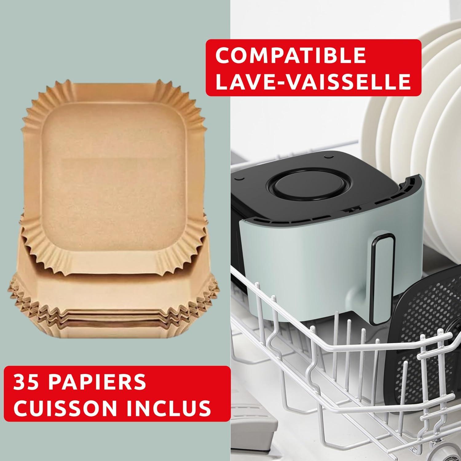 imageMoulinex Easy Fry Max Friteuse sans huile Capacit XL de 5 L Jusqu 6 personnes 10 programmes automatiques Ecran tactile digital Gain de temps et dnergie air fryer EZ245820Eucalyptus
