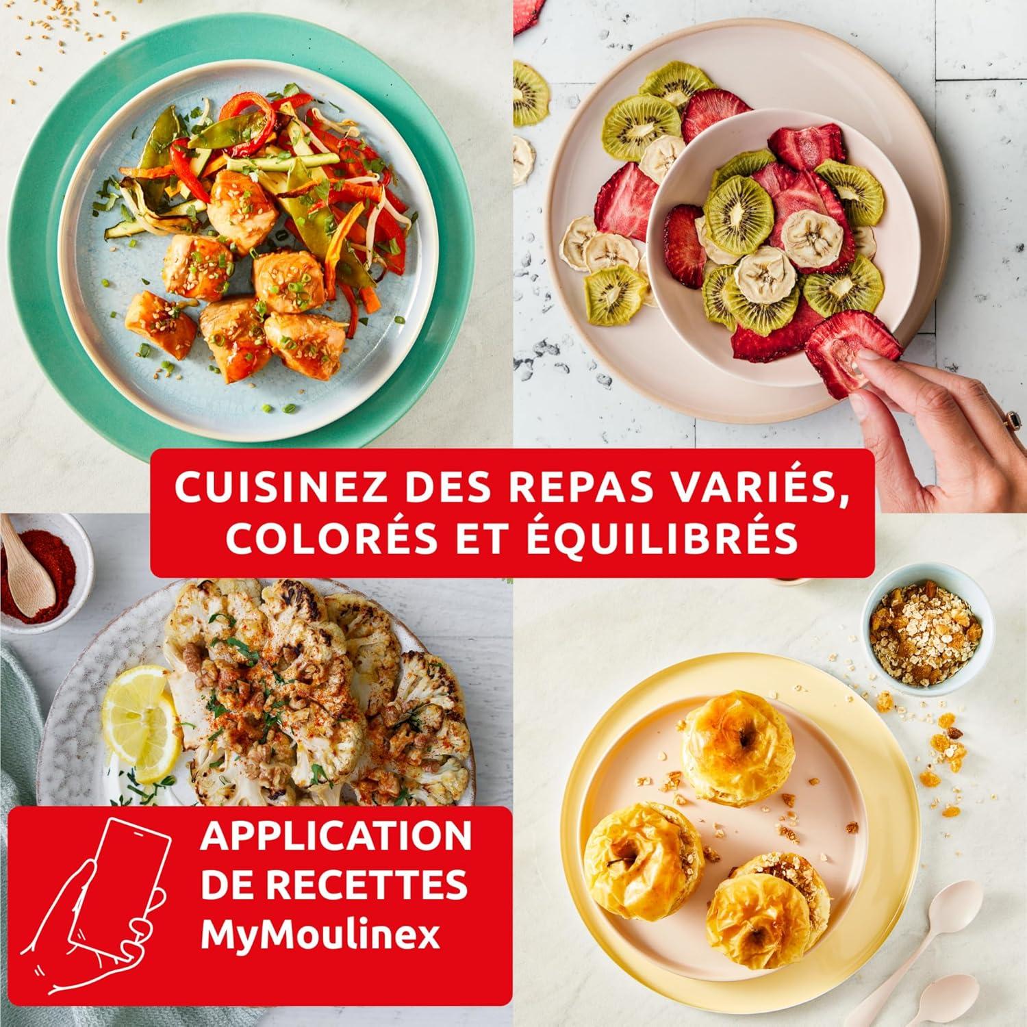 imageMoulinex Easy Fry Max Friteuse sans huile Capacit XL de 5 L Jusqu 6 personnes 10 programmes automatiques Ecran tactile digital Gain de temps et dnergie air fryer EZ245820Jaune