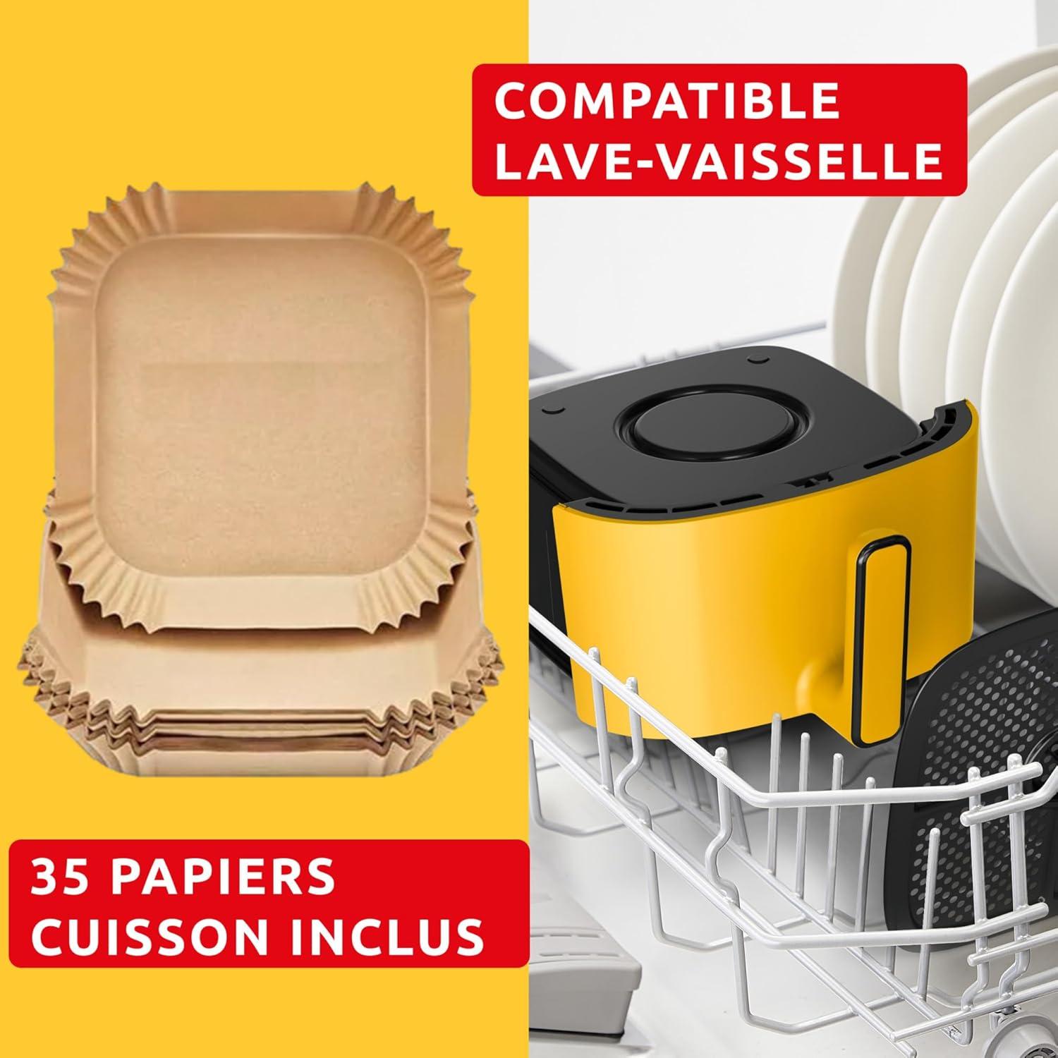 imageMoulinex Easy Fry Max Friteuse sans huile Capacit XL de 5 L Jusqu 6 personnes 10 programmes automatiques Ecran tactile digital Gain de temps et dnergie air fryer EZ245820Jaune