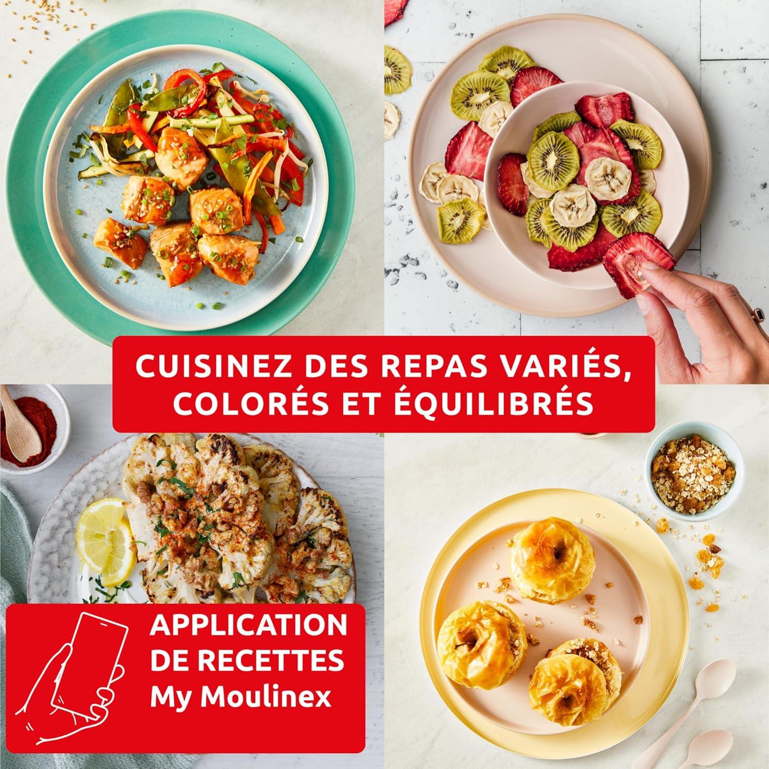 imageMoulinex Easy Fry Max Friteuse sans huile Capacit XL de 5 L Jusqu 6 personnes 10 programmes automatiques Ecran tactile digital Gain de temps et dnergie air fryer EZ245820Gris