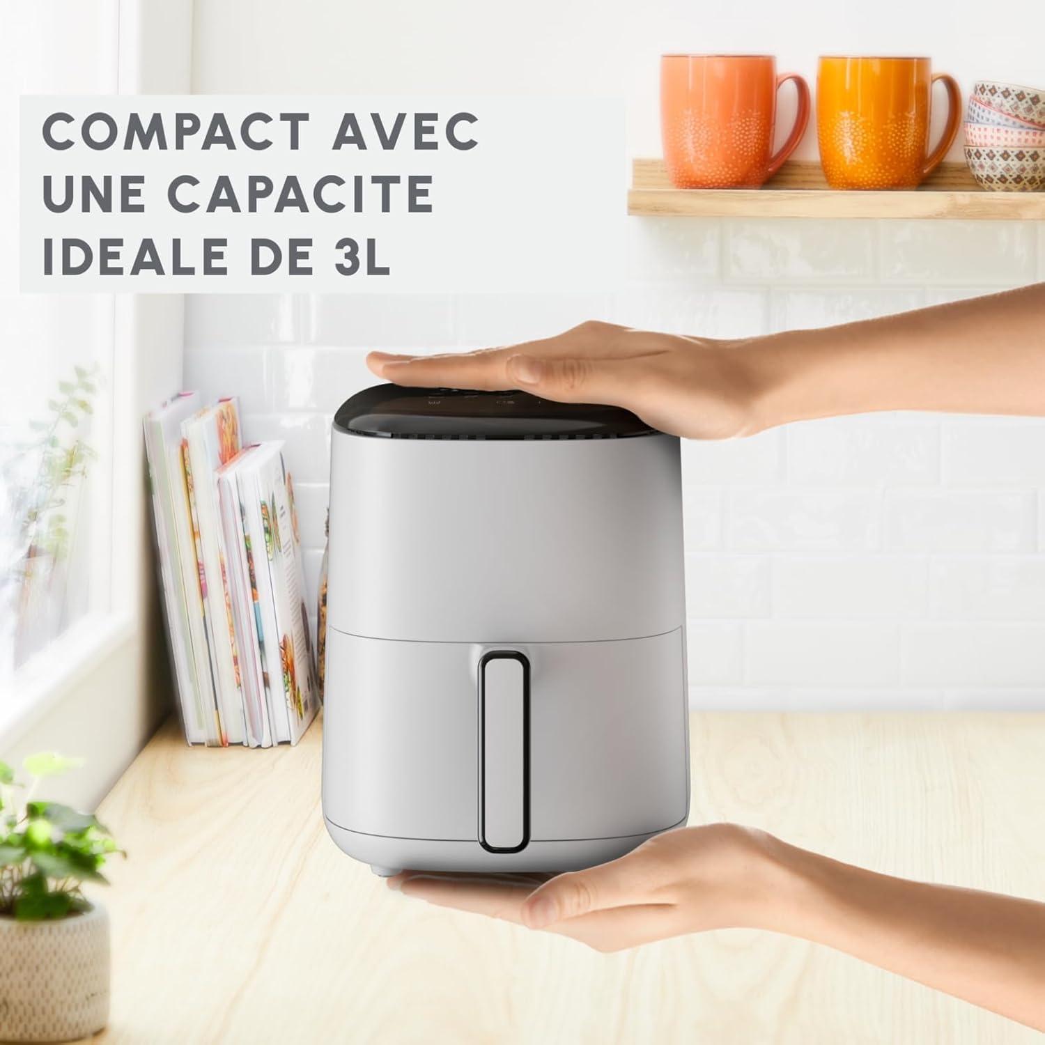 imageMoulinex Easy Fry Max Friteuse sans huile Capacit XL de 5 L Jusqu 6 personnes 10 programmes automatiques Ecran tactile digital Gain de temps et dnergie air fryer EZ245820Gris
