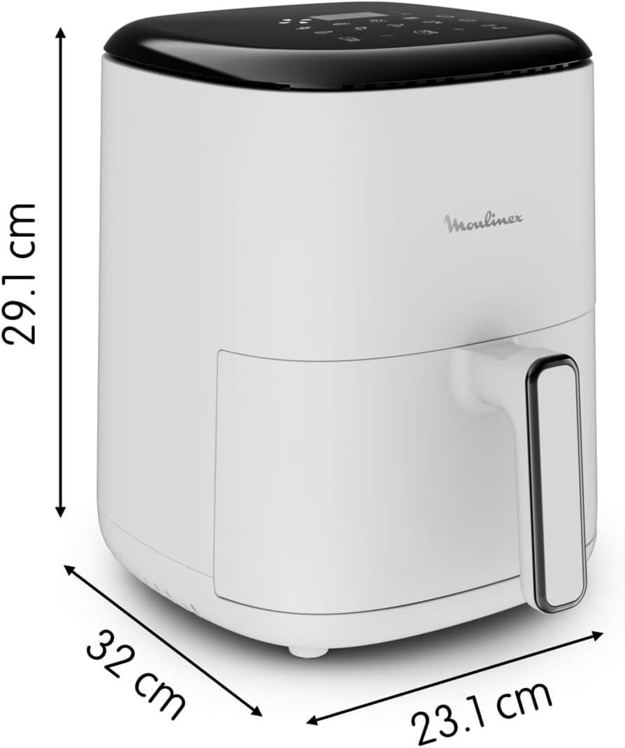 imageMoulinex Easy Fry Max Friteuse sans huile Capacit XL de 5 L Jusqu 6 personnes 10 programmes automatiques Ecran tactile digital Gain de temps et dnergie air fryer EZ245820Gris