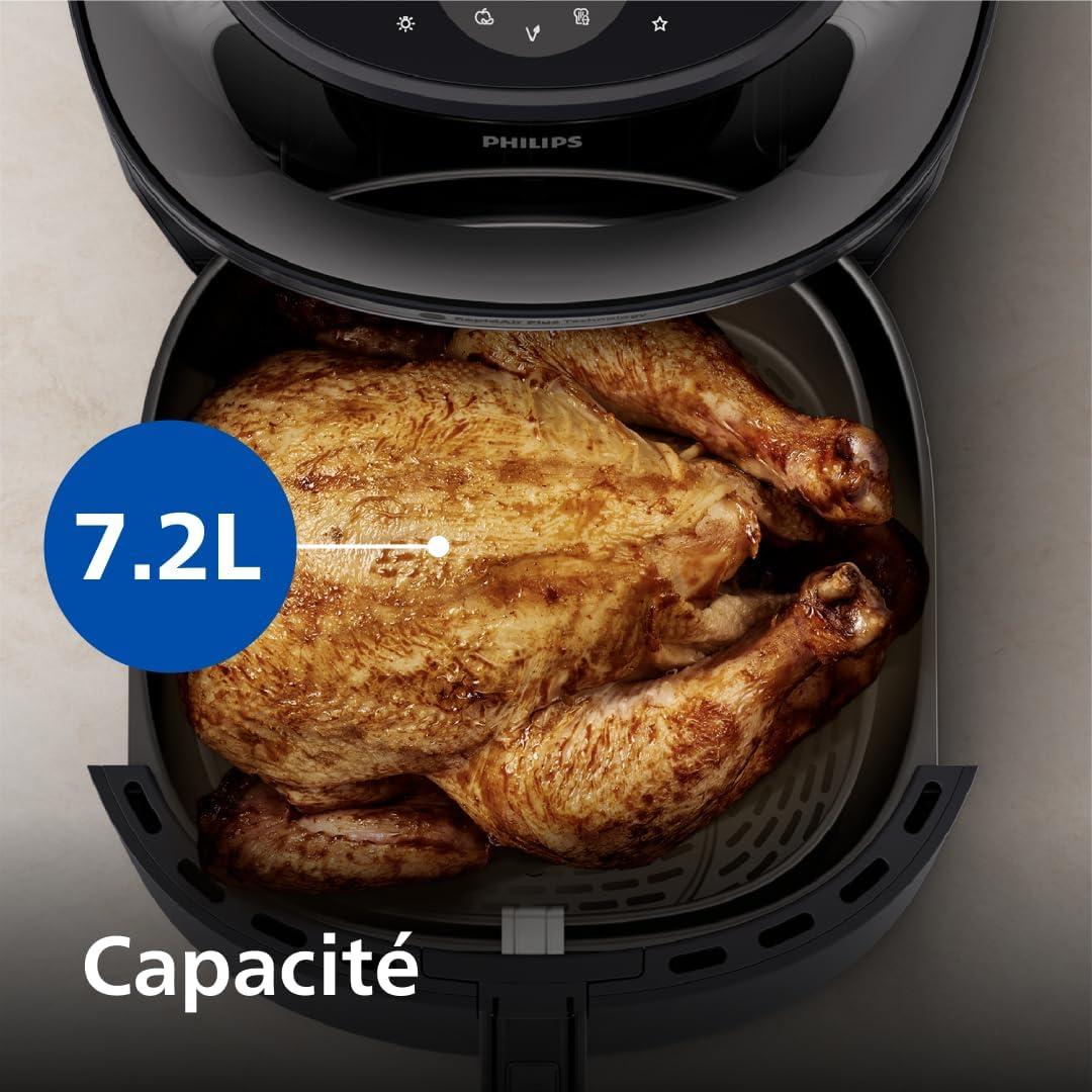 imagePHILIPS Airfryer srie 2000 42L 1500W Technologie RapidAir cran tactile digital 13 options de cuisson 9 fonctions prrgles Jusqu 90 de matires grasses en moins Noir NA2290072 litres 6 personnes