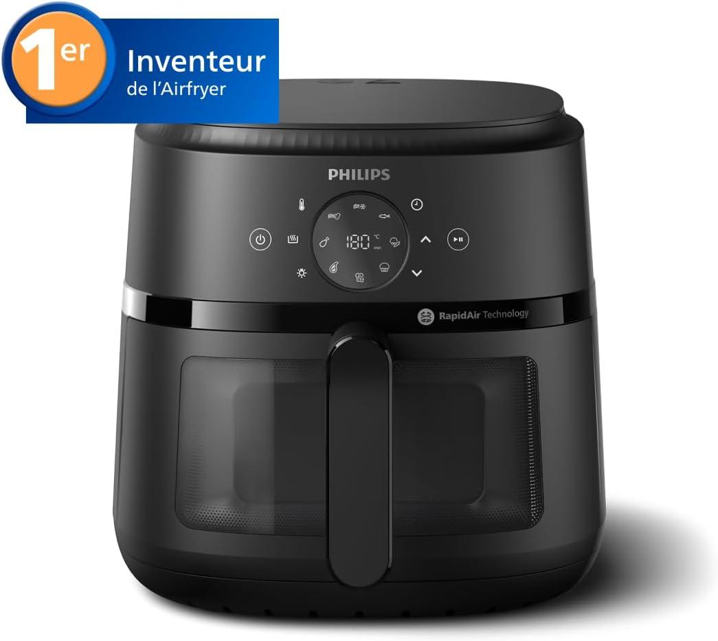 imagePHILIPS Airfryer srie 2000 42L 1500W Technologie RapidAir cran tactile digital 13 options de cuisson 9 fonctions prrgles Jusqu 90 de matires grasses en moins Noir NA2290062 litres 45 Personnes