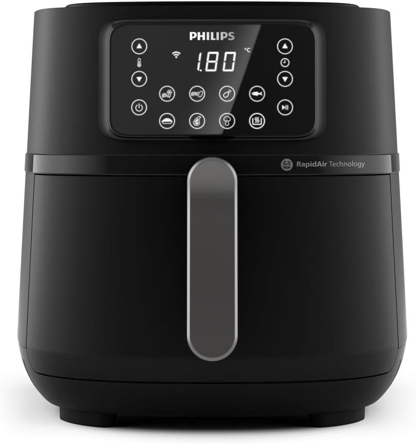 imagePHILIPS Airfryer srie 2000 42L 1500W Technologie RapidAir cran tactile digital 13 options de cuisson 9 fonctions prrgles Jusqu 90 de matires grasses en moins Noir NA2290072 litres 6 personnes