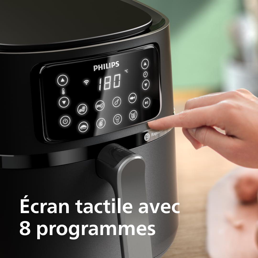 imagePHILIPS Airfryer srie 2000 42L 1500W Technologie RapidAir cran tactile digital 13 options de cuisson 9 fonctions prrgles Jusqu 90 de matires grasses en moins Noir NA2290072 litres 6 personnes
