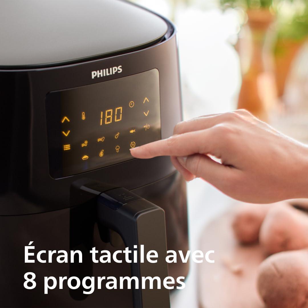 imagePHILIPS Airfryer srie 2000 42L 1500W Technologie RapidAir cran tactile digital 13 options de cuisson 9 fonctions prrgles Jusqu 90 de matires grasses en moins Noir NA2290062 litres 45 Personnes