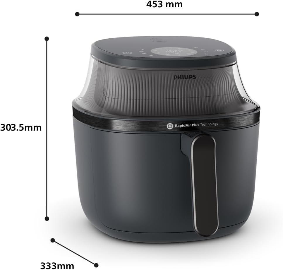imagePHILIPS Airfryer srie 2000 42L 1500W Technologie RapidAir cran tactile digital 13 options de cuisson 9 fonctions prrgles Jusqu 90 de matires grasses en moins Noir NA2290072 litres 6 personnes