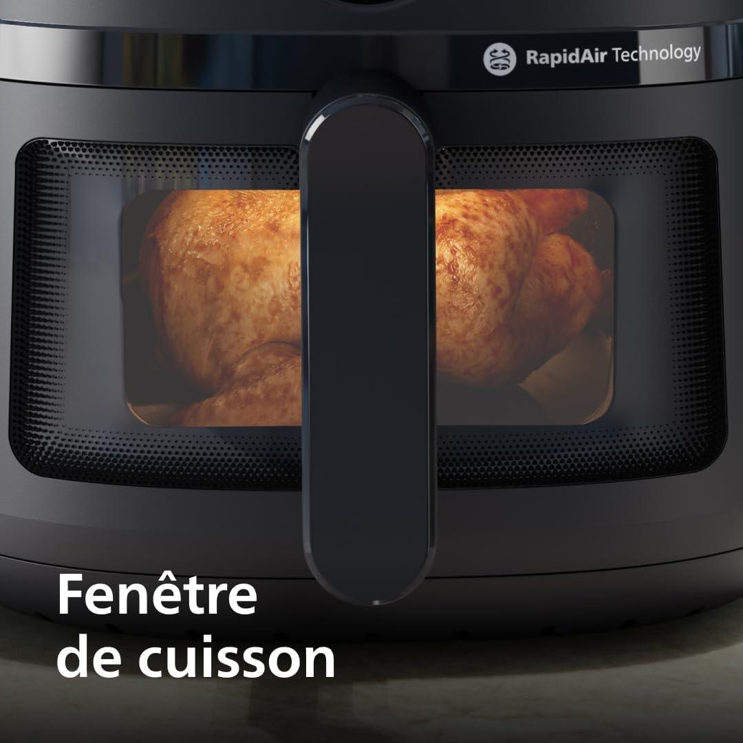 imagePHILIPS Airfryer srie 2000 42L 1500W Technologie RapidAir cran tactile digital 13 options de cuisson 9 fonctions prrgles Jusqu 90 de matires grasses en moins Noir NA2290062 litres 45 Personnes