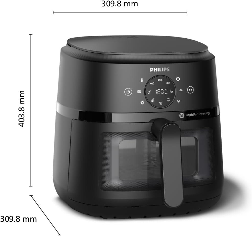 imagePHILIPS Airfryer srie 2000 42L 1500W Technologie RapidAir cran tactile digital 13 options de cuisson 9 fonctions prrgles Jusqu 90 de matires grasses en moins Noir NA2290062 litres 45 Personnes