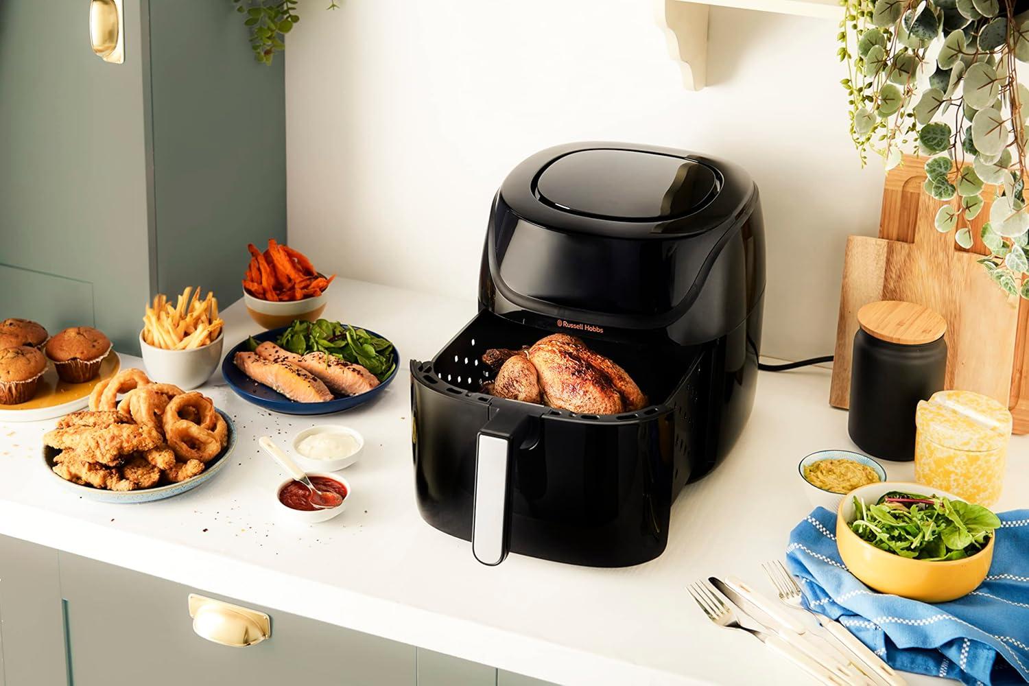 imageRussell Hobbs Air fryer XXL 8l Multicuiseur 7en1 10 programmes Friteuse sans huile avec Rapid Air cuit grille rtit ampamp plus tactile contrle de temprature lavevaisselle Airfryer 2717056Air fryer 8L