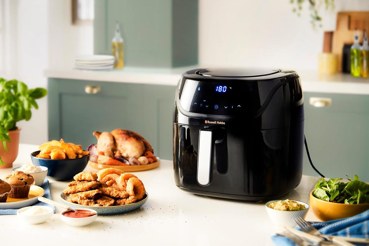 imageRussell Hobbs Air fryer XXL 8l Multicuiseur 7en1 10 programmes Friteuse sans huile avec Rapid Air cuit grille rtit ampamp plus tactile contrle de temprature lavevaisselle Airfryer 2717056Air fryer 8L