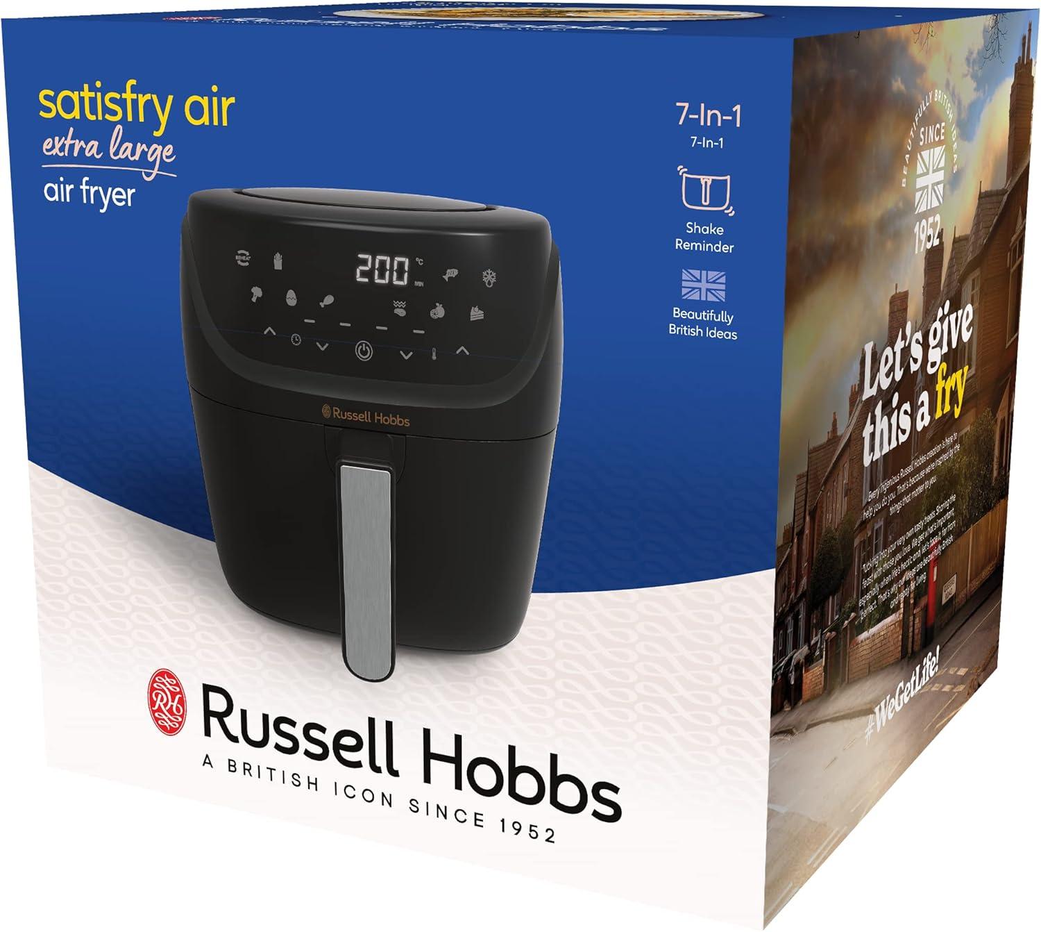 imageRussell Hobbs Air fryer XXL 8l Multicuiseur 7en1 10 programmes Friteuse sans huile avec Rapid Air cuit grille rtit ampamp plus tactile contrle de temprature lavevaisselle Airfryer 2717056Air fryer 8L