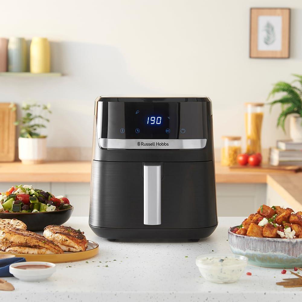 imageRussell Hobbs Air fryer XXL 8l Multicuiseur 7en1 10 programmes Friteuse sans huile avec Rapid Air cuit grille rtit ampamp plus tactile contrle de temprature lavevaisselle Airfryer 2717056Air fryer 5 5 L