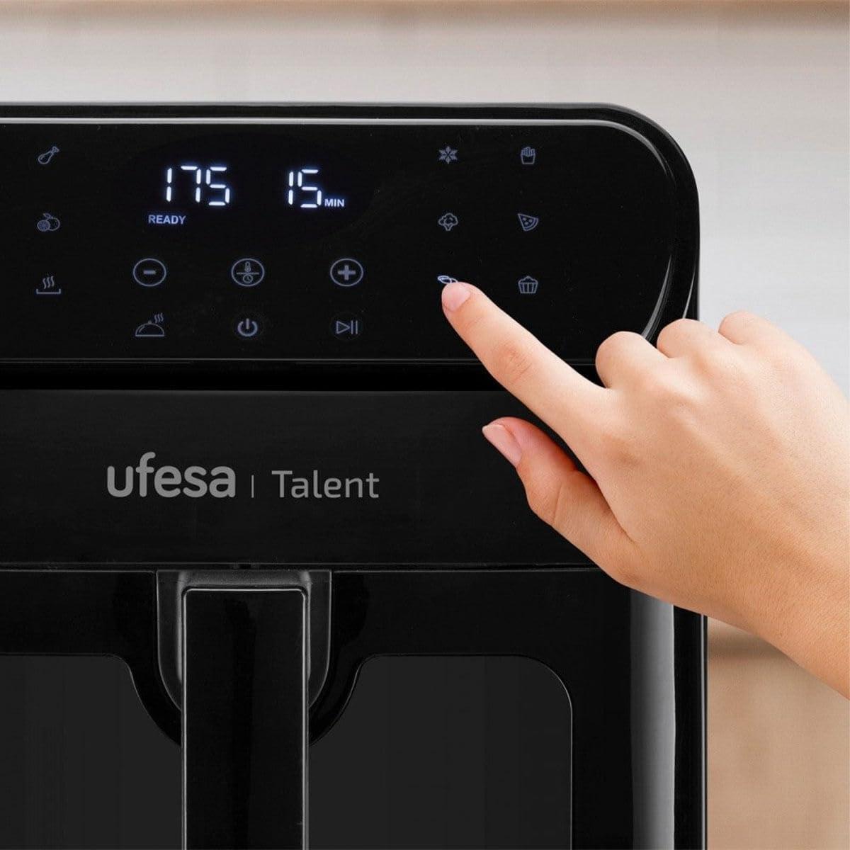 imageUfesa Jaguar Friteuse lectrique Air 35 L 8 Programmes 1200 W Ecran Tactile Minuterie Temprature 80C 200C Sans BPA ni PFOA Cuve et Plateau Antiadhsif Exclusivit AmazonBlack