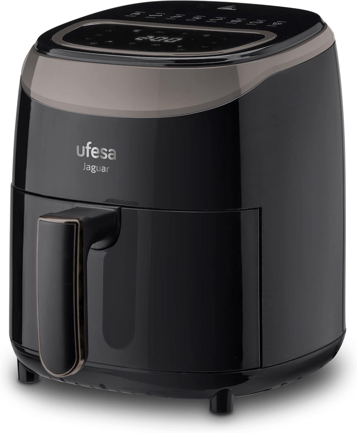 imageUfesa Jaguar Friteuse lectrique Air 35 L 8 Programmes 1200 W Ecran Tactile Minuterie Temprature 80C 200C Sans BPA ni PFOA Cuve et Plateau Antiadhsif Exclusivit AmazonBlack