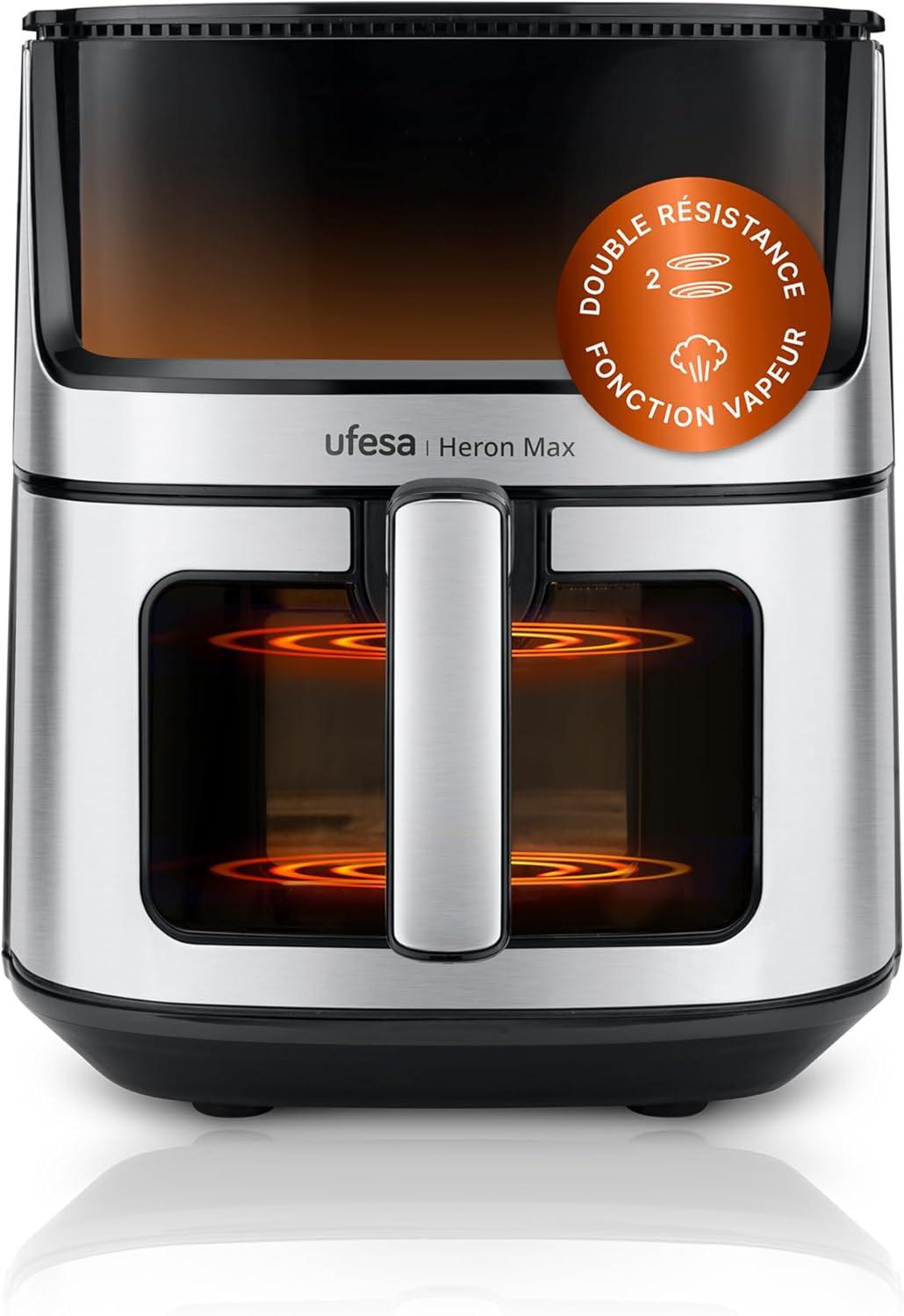 imageUfesa Jaguar Friteuse lectrique Air 35 L 8 Programmes 1200 W Ecran Tactile Minuterie Temprature 80C 200C Sans BPA ni PFOA Cuve et Plateau Antiadhsif Exclusivit AmazonBlack