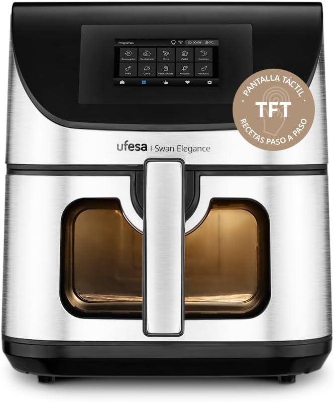 imageUfesa Jaguar Friteuse lectrique Air 35 L 8 Programmes 1200 W Ecran Tactile Minuterie Temprature 80C 200C Sans BPA ni PFOA Cuve et Plateau Antiadhsif Exclusivit AmazonBlack