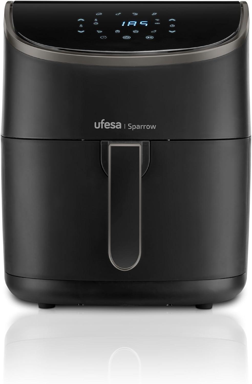 imageUfesa Jaguar Friteuse lectrique Air 35 L 8 Programmes 1200 W Ecran Tactile Minuterie Temprature 80C 200C Sans BPA ni PFOA Cuve et Plateau Antiadhsif Exclusivit AmazonBlack