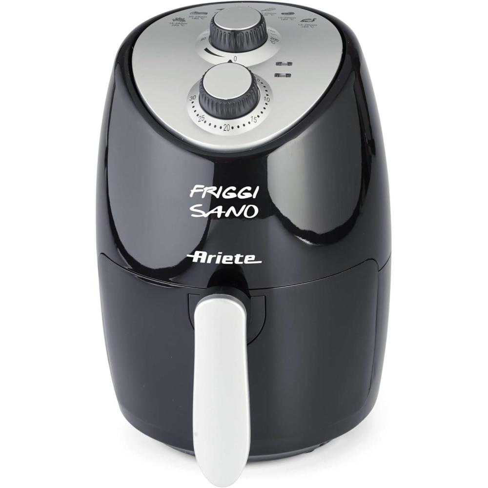 imageAriete 4615 Airy Fryer Mini Friteuse air sans huile 400 gr de frites 1000 W 2 litres plastique jauneCompact