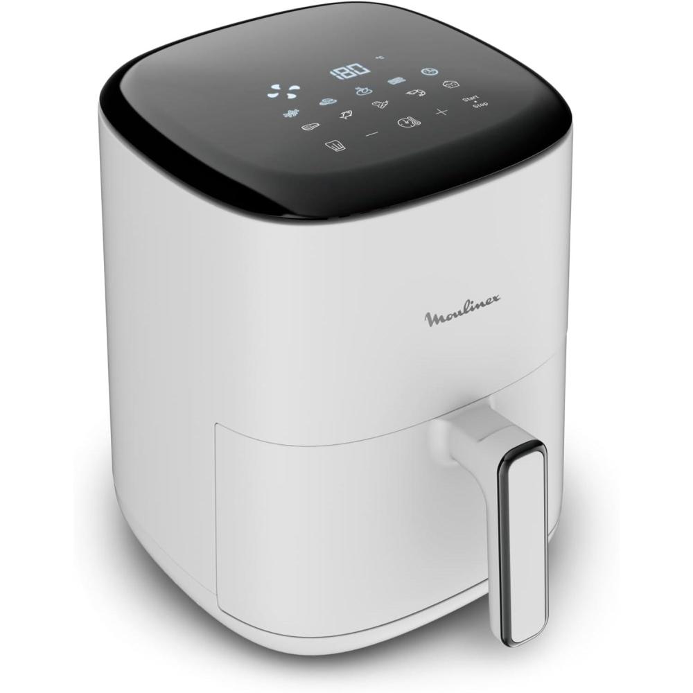 imageMoulinex Easy Fry Max Friteuse sans huile Capacit XL de 5 L Jusqu 6 personnes 10 programmes automatiques Ecran tactile digital Gain de temps et dnergie air fryer EZ245820Gris