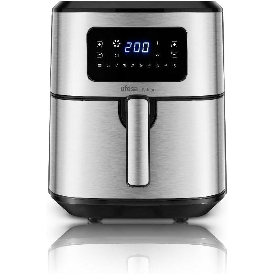 imageUfesa Jaguar Friteuse lectrique Air 35 L 8 Programmes 1200 W Ecran Tactile Minuterie Temprature 80C 200C Sans BPA ni PFOA Cuve et Plateau Antiadhsif Exclusivit AmazonInox