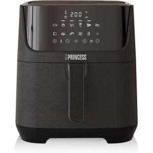 Princess Friteuse à Air Digitale 6,5 L – Avec séparateur amovible – Jusqu&rsquo;à 60 pour cent de consommation d&rsquo;énergie en moins – Écran tactile numérique – 12 programmes – Sans huile – Noir – 182061(6 5L)