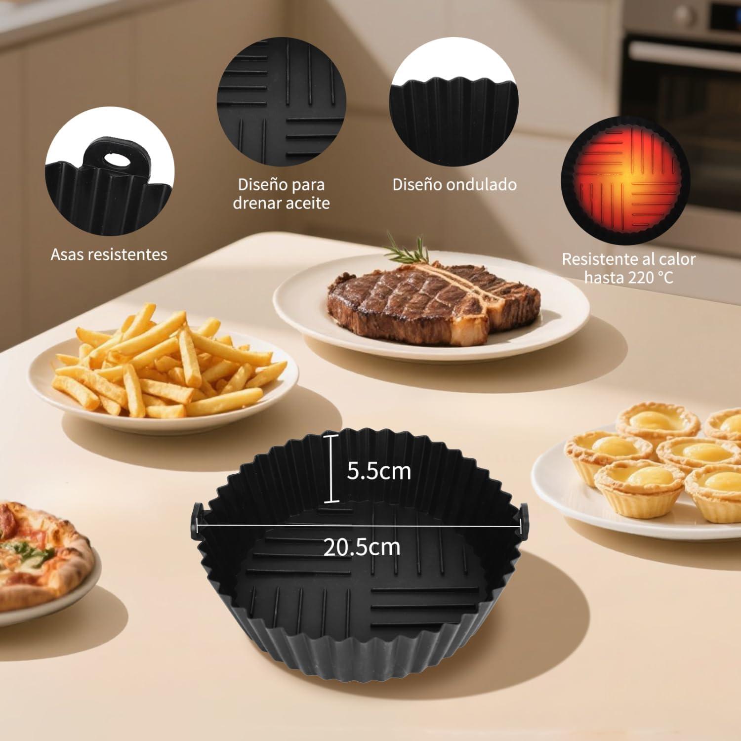 imageAigostar Air Fryer Friteuse sans Huile 7L Avec Wifi Air Fryer XXL 7 en 1 1900W Friteuse Air Chaud Ecran tactile LED Prchauffage Rapide Maintien au Chaud Livre de Recettes Sans BPA BlancAvec 12 Accessoires
