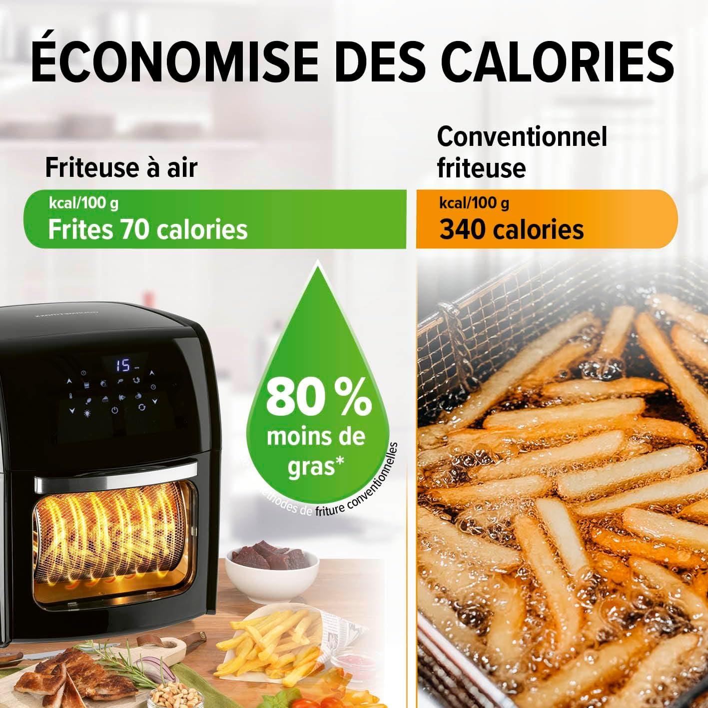 imageGOURMETmaxx Friteuse air chaud numrique XL 12 litres Prparation particulirement pauvre en graisse et douce Fonction minuterie pour une cuisson prcise et un arrt automatique 9 programmes