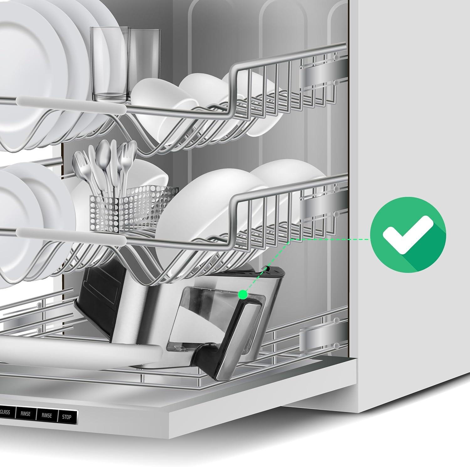 imageLehmann Friteuse air chaud XXL 8 litres 1800 W avec rglage de la temprature jusqu 200C Air Fryer avec 10 programmes minuterie manger sainement sans huile cuire rtir scher