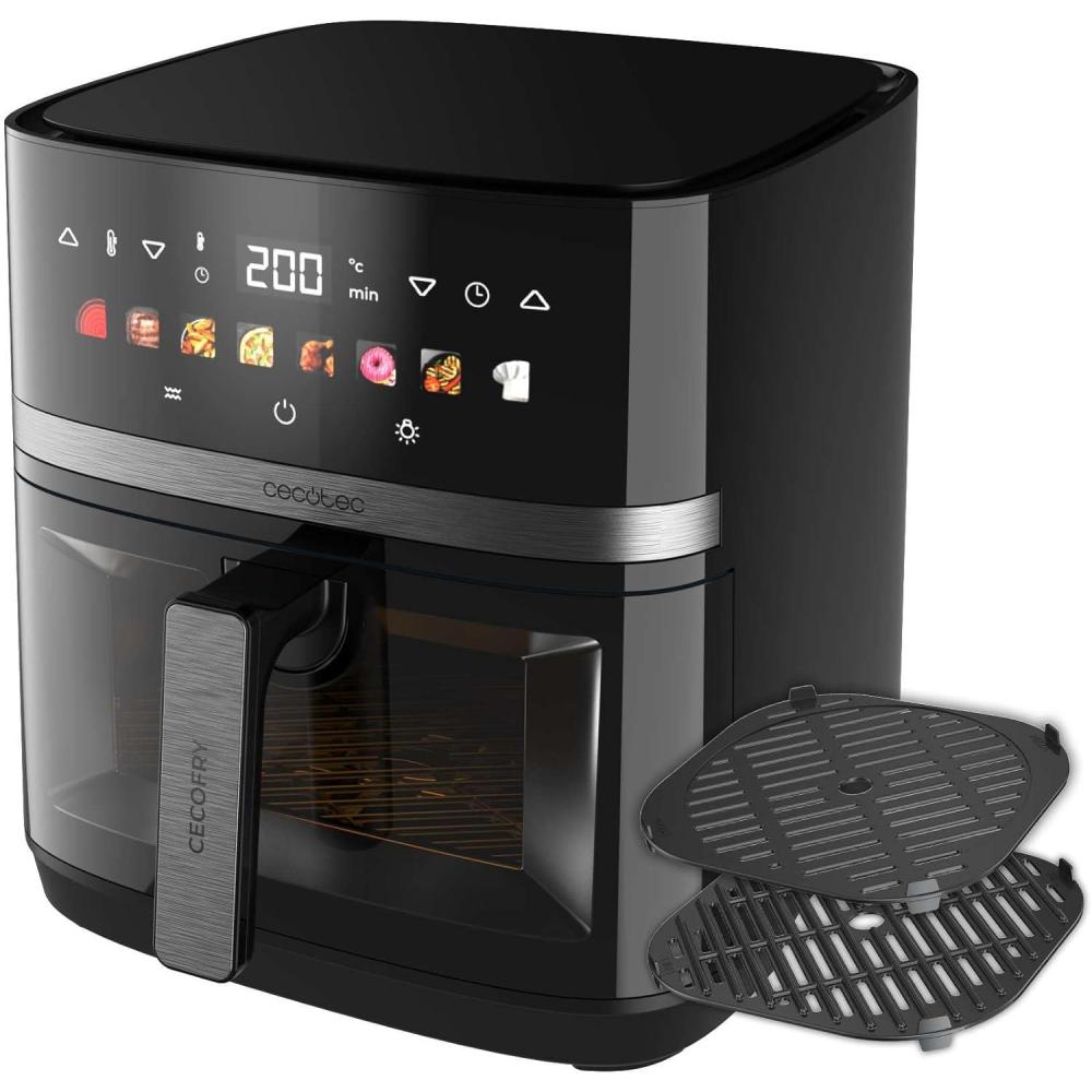 imageCecotec Air Fryer CecofryampampGrill Duoheat 8000 Friteuse Air sans Huile 8L Grill et Plancha Rsistance Double 2200W Cuisson Uniforme Moins de Graisse Idale pour Pizzas