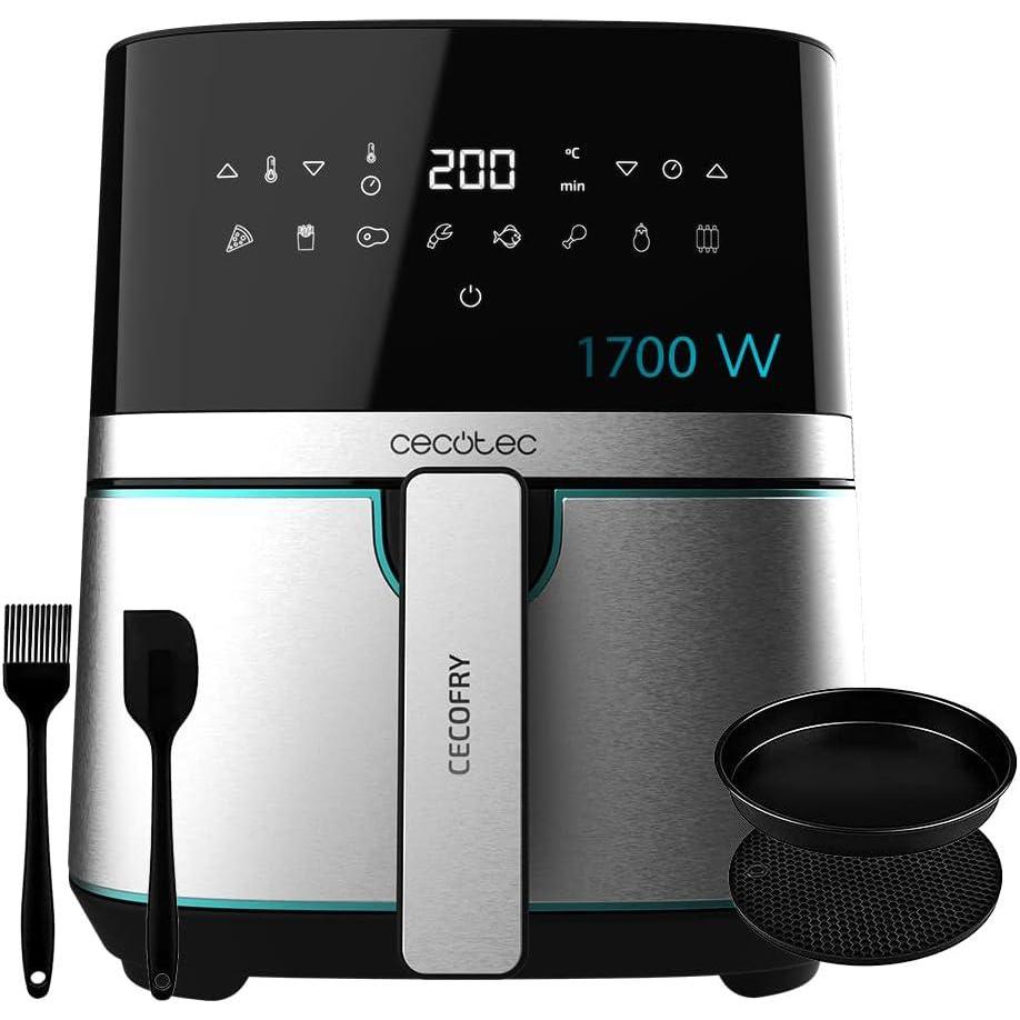 imageCecotec Friteuse sans Huile 55 L Cecofry Full InoxBlack Pro 5500 1600 W Dittique Numrique avec Finitions en Acier inoxydable 55 L de capacit et technologie PerfectCookArgent