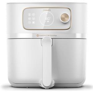 Philips Domestic Appliances Airfryer Série 3000 L, 4.1L (0.8Kg), Airfryer 13 en 1, 90% de graisse en moins grâce à la technologie Rapid Air, Digitale, Application de recette (HD9252/90)(Blanc)