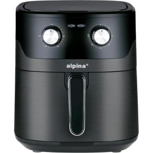 alpina Airfryer 4.5L – Friteuse à air chaud 1-4 personnes – Friteuse à air avec écran tactile numérique – Température réglable de 80 à 200 degrés – Fonction minuterie – Four à convection 1450W(6L)