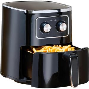 alpina Airfryer 4.5L – Friteuse à air chaud 1-4 personnes – Friteuse à air avec écran tactile numérique – Température réglable de 80 à 200 degrés – Fonction minuterie – Four à convection 1450W(4.5L Digital)