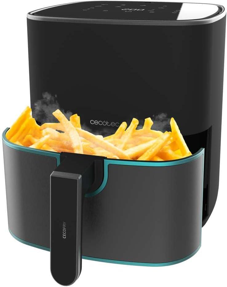 imageCecotec Friteuse Air sans Huile de 4 L avec Fentre Cecofry Fantastik Window 4000 Air Fryer 1400 W 9 Menus Contrle Tactile Technologie PerfectCoo 80200C Temps AjustableAcier Inoxydable Accessoires