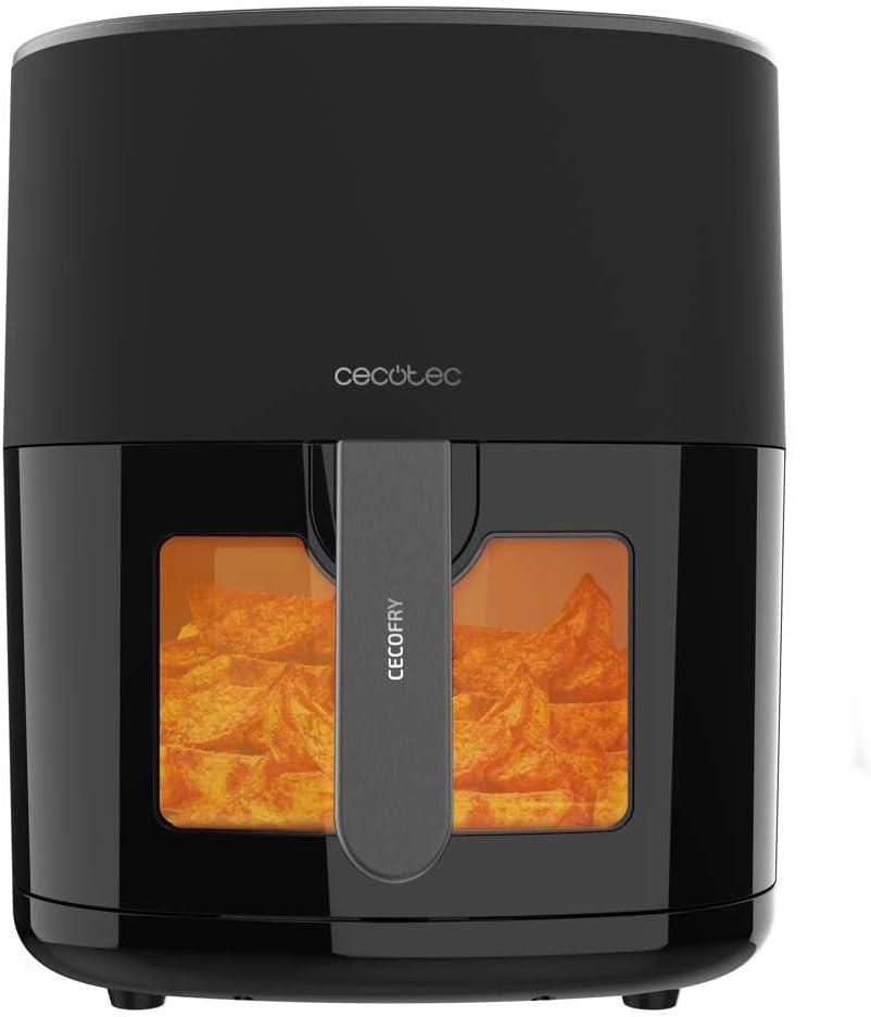 image:imageCecotec Friteuse Air sans Huile de 4 L avec Fentre Cecofry Fantastik Window 4000 Air Fryer 1400 W 9 Menus Contrle Tactile Technologie PerfectCoo 80200C Temps AjustableNoir Fentre