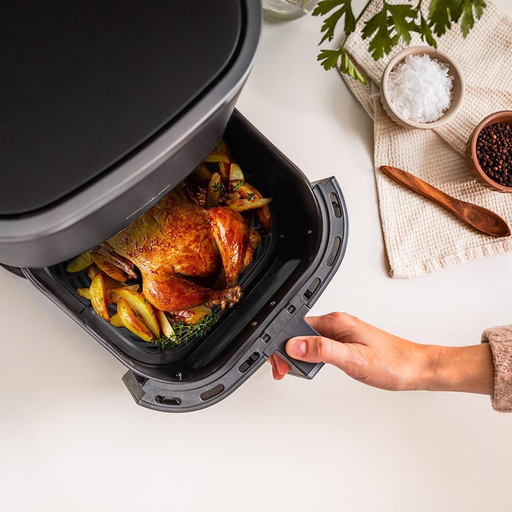 image:imageCecotec Friteuse Air sans Huile de 4 L avec Fentre Cecofry Fantastik Window 4000 Air Fryer 1400 W 9 Menus Contrle Tactile Technologie PerfectCoo 80200C Temps AjustableNoir Fentre