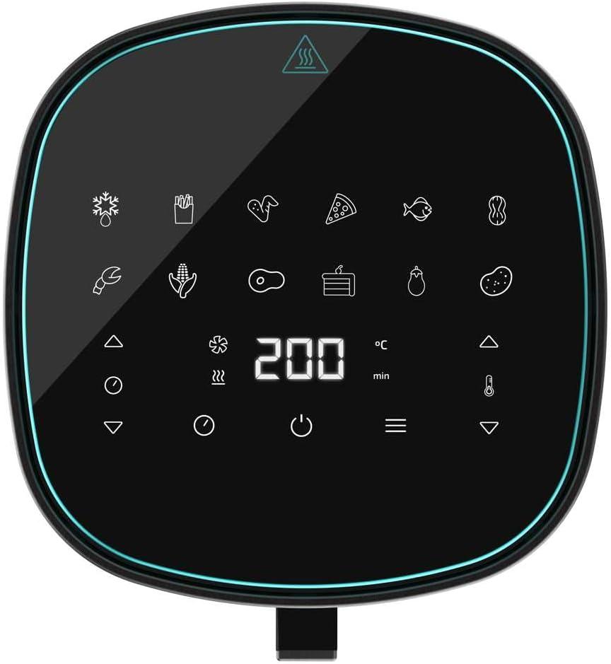 imageCecotec Friteuse Air sans Huile de 4 L avec Fentre Cecofry Fantastik Window 4000 Air Fryer 1400 W 9 Menus Contrle Tactile Technologie PerfectCoo 80200C Temps AjustableAcier Inoxydable