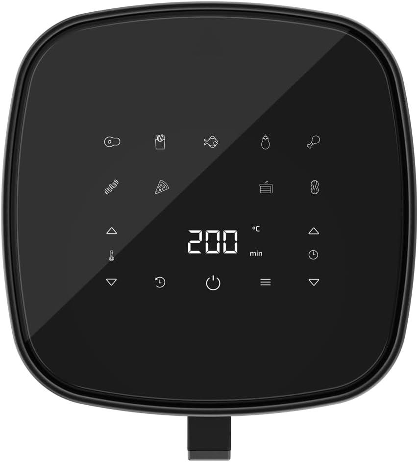 image:imageCecotec Friteuse Air sans Huile de 4 L avec Fentre Cecofry Fantastik Window 4000 Air Fryer 1400 W 9 Menus Contrle Tactile Technologie PerfectCoo 80200C Temps AjustableNoir Fentre