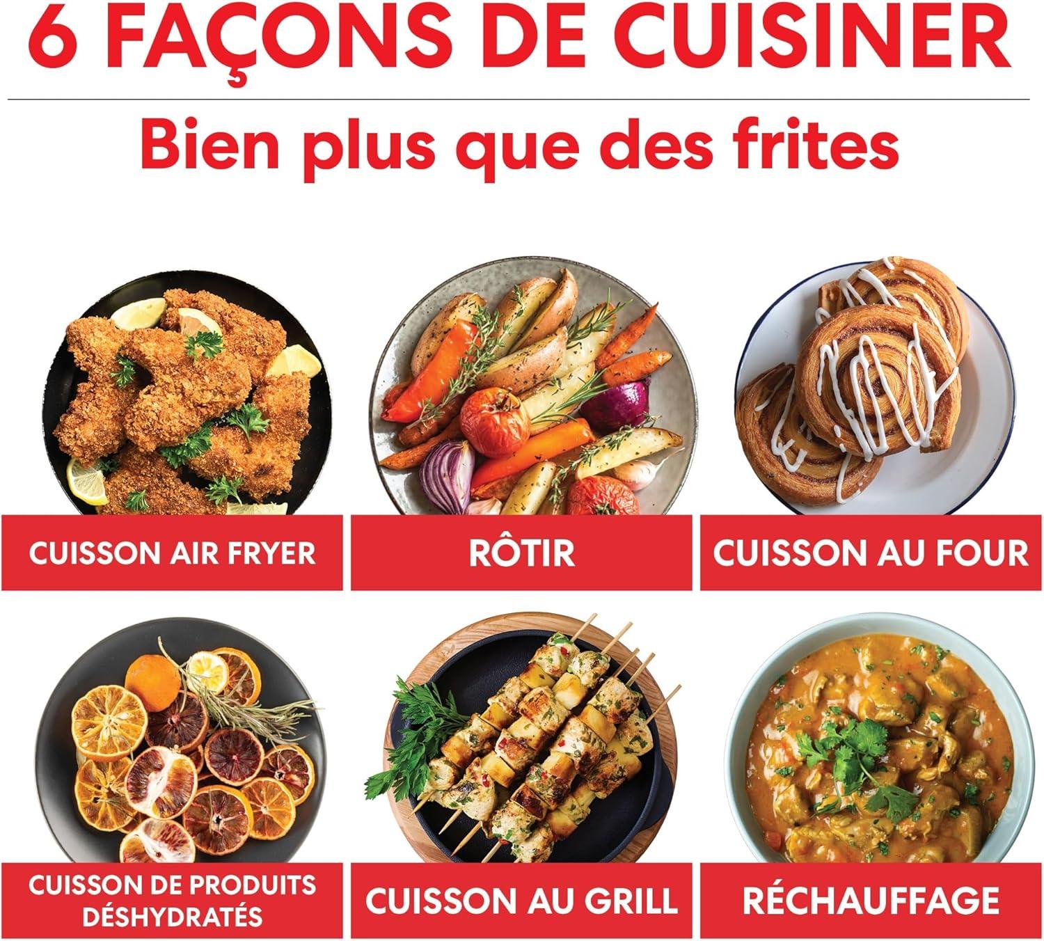 imageInstant Pot Vortex Plus Friteuse sans Huile 6 en 1 avec Vitre Transparente Fonctions Friteuse Air Rtir Ptisserie Grill Schage ChauffePlat Puissance 1700W