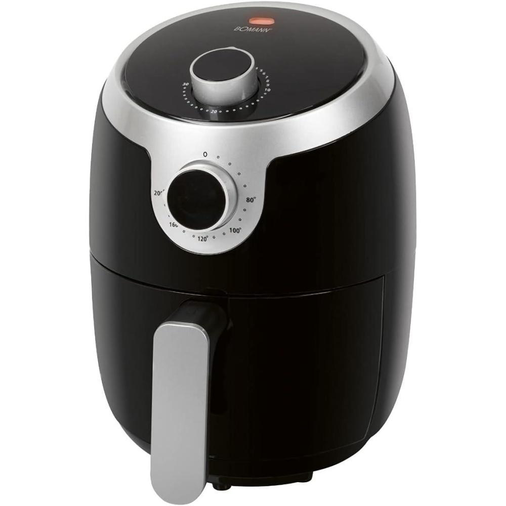 imageBomann Friteuse  Air Chaud Sans Huile FR6050HCB 18L Noir Thermostat Rglable 80200C Minuterie 30 min Poigne Froide Protection Surchauffe Rcipient Amovible Antiadhsif Air Fryer