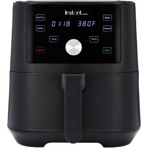 Instant Pot Vortex Compact Noir – Friteuse à air chaud 5 l, format familial, 4 en 1 – Air Fryer, séchage, cuisson, réchauffage, revêtement antiadhésif, facile à nettoyer, lavable au lave-vaisselle(Noir)